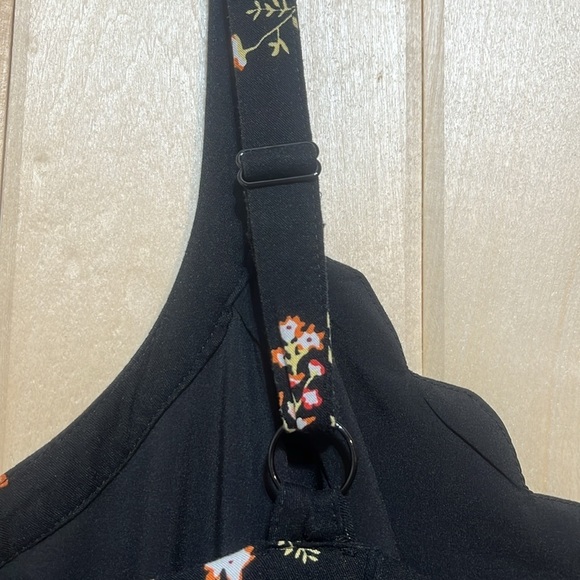 41 Hawthorn Black Floral Scallop Neck Mini Dress Size 2X - Picture 5 of 8